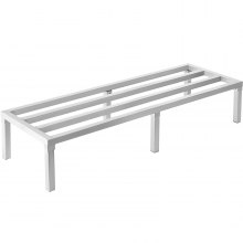 Newly Upgraded！VEVOR Aluminum Dunnage Rack Stationary Dunnage Rack 60” x 20” x 12” Storage Rack