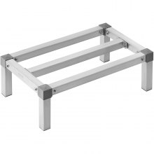 Newly Upgraded！VEVOR Aluminum Dunnage Rack Stationary Dunnage Rack 24” x 14” x 8” Storage Rack