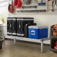 Newly Upgraded！VEVOR Aluminum Dunnage Rack Stationary Dunnage Rack 48” x 20” x 12” Storage Rack
