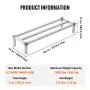 VEVOR Aluminum Dunnage Rack, 48” x 14” Commercial Food Floor Rack, 8” Off the Floor, 1000 lbs Capacity All-Welded Aluminum Storage Rack, for Storage in Restaurants, Kitchens, Garages and Vehicles