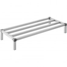 Newly Upgraded！VEVOR Aluminum Dunnage Rack Stationary Dunnage Rack 48” x 20” x 8” Storage Rack