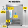 VEVOR Commercial Ice Maker, 300LB/24H Commercial Ice Machine, Stainless Steel Automatic Ice Maker w/ 100LB Storage, 108 PCs Plate, Brand Compressor, Control Panel, Blue Light, Drain Pipe, Filter Scoop