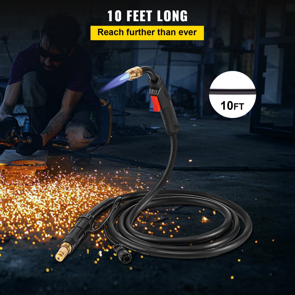 VEVOR 100Amp 10Ft Mig Welding Gun fit for Lincoln Welding Torch Stinger Replacement fit for Lincoln Magnum 100L (K530-6) fit 0.024-0.031 Inch Wire