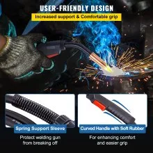 VEVOR 100Amp 10Ft Mig Welding Gun fit for Lincoln Welding Torch Stinger Replacement fit for Lincoln Magnum 100L (K530-6) fit 0.024-0.031 Inch Wire