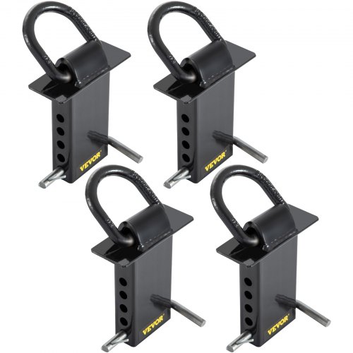 4 Pack Heavy Duty Trailer Stake Pocket D-Rings - 5400 Lbs Working Load For 2x4 Pockets