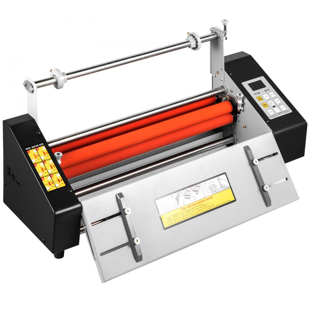 VEVOR 45cm Roll Laminator Speed Adjust Four Roller Hot Cold Laminating Machine
