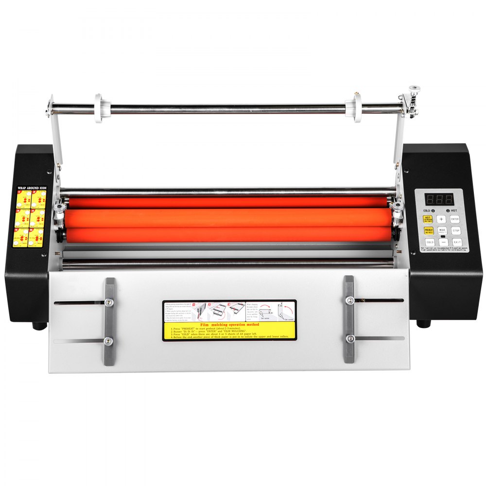 VEVOR 45cm Roll Laminator Speed Adjust Four Roller Hot Cold Laminating Machine