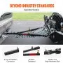 VEVOR Tow Bar, 4535 kg Towing Capacity with Ropes, Powder-Coating Alloy Steel Bumper-Mounted Universal Towing Bar with Max 1320 mm Telescopic Rod, Fits 50.8 mm Connector, for RV Car Trailer Truck