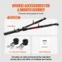 VEVOR Tow Bar, 4535 kg Towing Capacity with Ropes, Powder-Coating Alloy Steel Bumper-Mounted Universal Towing Bar with Max 1320 mm Telescopic Rod, Fits 50.8 mm Connector, for RV Car Trailer Truck