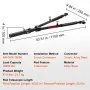 VEVOR Tow Bar, 4535 kg Towing Capacity with Ropes, Powder-Coating Alloy Steel Bumper-Mounted Universal Towing Bar with Max 1320 mm Telescopic Rod, Fits 50.8 mm Connector, for RV Car Trailer Truck