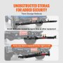 VEVOR tow bar showcasing three storage methods, avoiding obstacles, and foldable arms for added security.