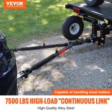 VEVOR Tow Bar Bumper Mount Tow Bar 7500 lbs Fits 2-inch Connector with Ropes