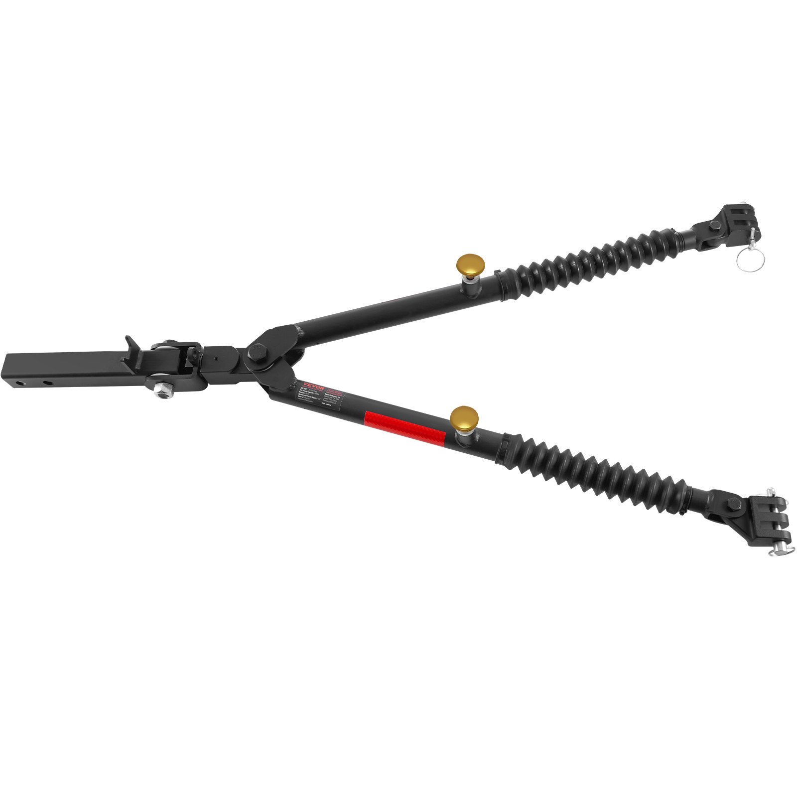 VEVOR Tow Bar, 3401 kg Towing Capacity with Ropes, Powder-Coating Alloy Steel Bumper-Mounted Universal Towing Bar with Max 1320 mm Telescopic Rod, Fits 50.8 mm Connector, for RV Car Trailer Truck