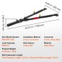 VEVOR Tow Bar, 7500 lbs Towing Capacity with Ropes, Powder-Coating Alloy Steel Bumper-Mounted Universal Towing Bar with Max 52 inches Telescopic Rod, Fits 2-inch Connector, for RV Car Trailer Truck