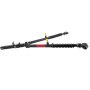 VEVOR tow bar with yellow and red accents on black steel rods in a y-shaped formation.