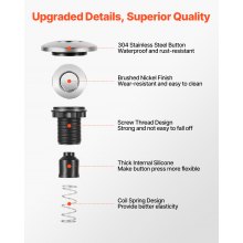 VEVOR Garbage Disposal Air Switch Kit Dual Outlet Sink Top Air Switch 2.5-inch