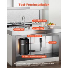 VEVOR Garbage Disposal Air Switch Kit Dual Outlet Sink Top Waste Disposal Switch