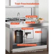 VEVOR Garbage Disposal Air Switch Kit 2.5" Air Button for Food Waste Disposal
