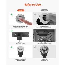 VEVOR Garbage Disposal Air Switch Kit 2.5" Air Button for Food Waste Disposal