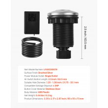 VEVOR Garbage Disposal Air Switch Kit 2.5" Air Button for Food Waste Disposal