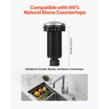 VEVOR Garbage Disposal Air Switch Kit 3.5" Sink Top Air Switch Waste Disposal