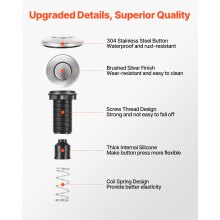VEVOR Garbage Disposal Air Switch Kit Dual Outlet Sink Top Air Switch 3.5-inch