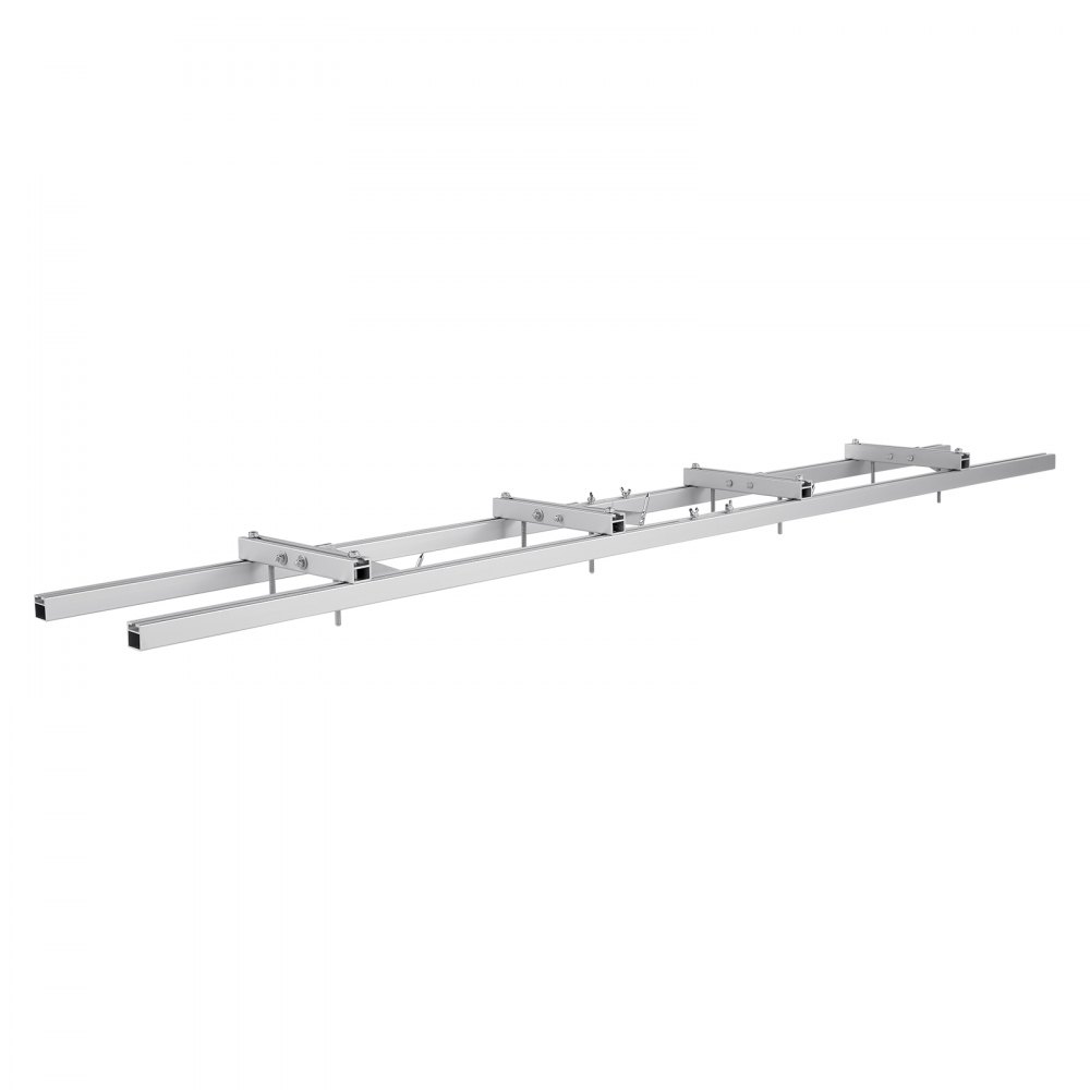 VEVOR Rail Mill Guide System 2.74 m Chainsaw Milling Rail Guide 4 Crossbar Kits