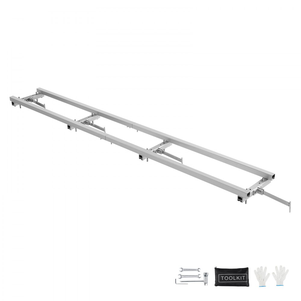 VEVOR Rail Mill Guide System 2.74 m Chainsaw Milling Rail Guide 4 Crossbar Kits