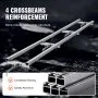 VEVOR Rail Mill Guide System 2.74 m Chainsaw Milling Rail Guide 4 Crossbar Kits