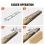 VEVOR Rail Mill Guide System 2.74 m Chainsaw Milling Rail Guide 4 Crossbar Kits