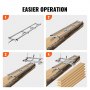VEVOR Rail Mill Guide System 9 ft Chainsaw Milling Rail Guide 4 Crossbar Kits