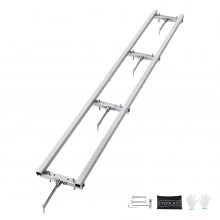 VEVOR Rail Mill Guide System, 9 ft Milling Guide, 4 Crossbar Kits Chainsaw Mill Rail Guide, Aluminum Adjustable Saw Mill Rail System Work with Chainsaw Mills for Builders and Woodworkers
