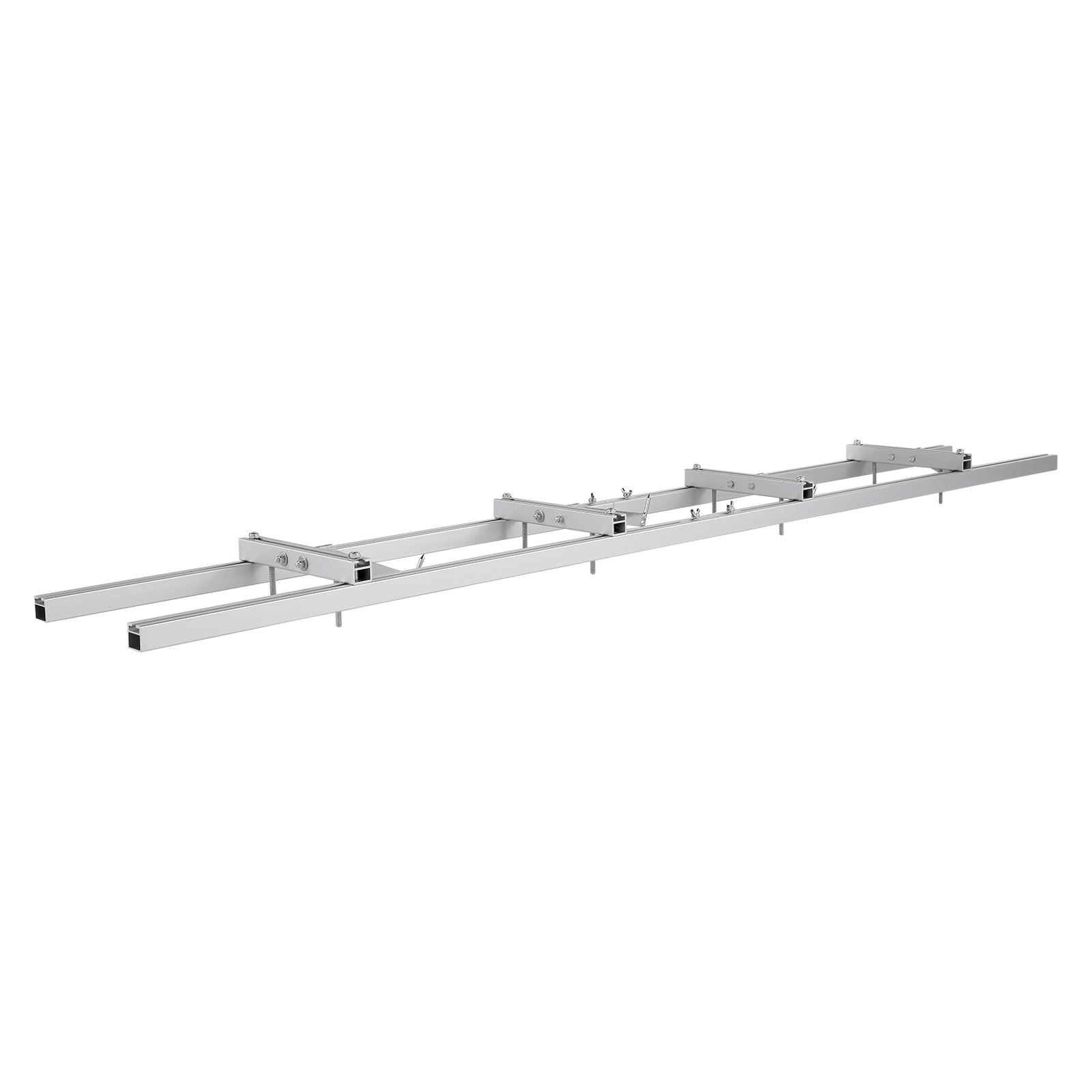 VEVOR Rail Mill Guide System 2.74 m Chainsaw Milling Rail Guide 4 Crossbar Kits