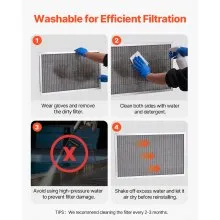 16x25x1 Aluminum Electrostatic Air Filter MERV 8 Actual 15.5x24.65x0.82