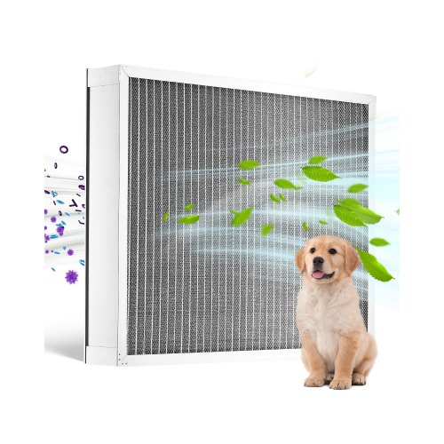 20x25x4 Aluminum Electrostatic Air Filter MERV 8 Actual 19.37x24.37x3.58