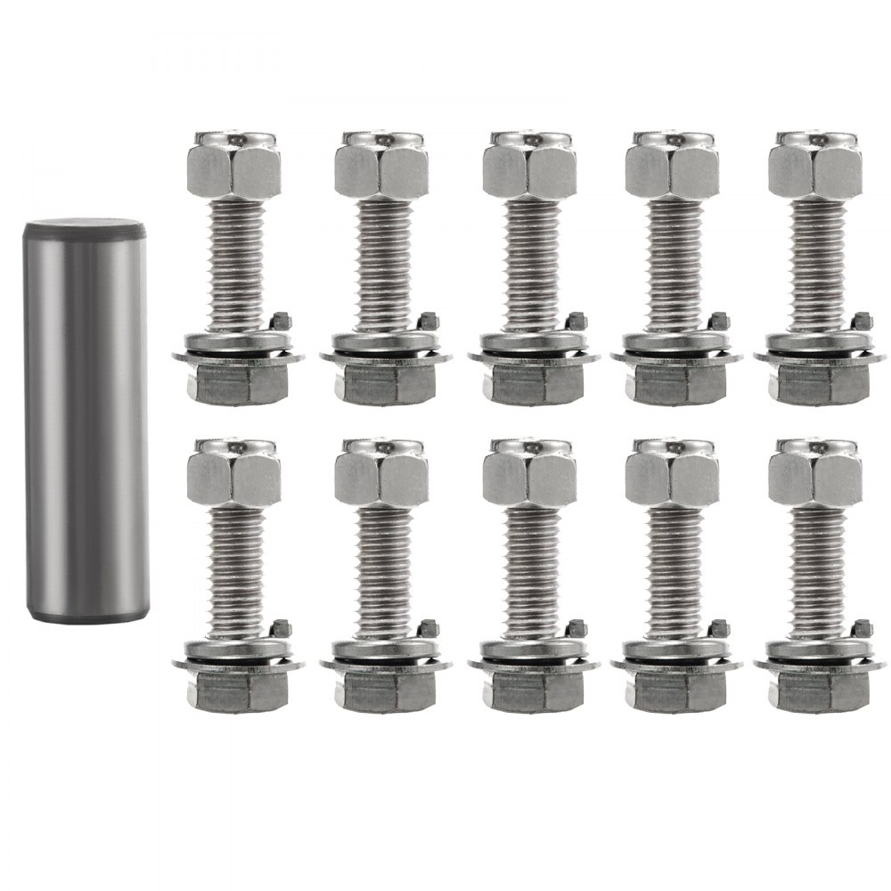 VEVOR Tractor Bolt on Hooks, 1/4" Bolt on Grab Hooks, 4700LBS G70 Forged Bolt on Hooks for Tractor Bucket with 1/2" Shackles, Work Well for Tractor Bucket, RV, UTV, Truck Hardware Included