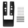 VEVOR concealed joist hanger with screws and nails, black finish.