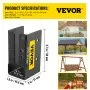 VEVOR Concealed Joist Hanger, 2"x4" Outdoor Accent Concealed-Flange, Pack of 24 Concealed Joist Bracket, Q235 Steel Plate Powder-Coated Concealed Face Mount Joist Hanger Inner 40x91 mm for Beam Swing