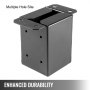 VEVOR 5 PCs 4 x 4  Post Base , Deck Post Base 3.6 x 3.6 inch, Post Bracket 2.5 lbs, Fence Post Anchor Black Powder-Coated Deck Post Base with Thick Steel for Deck Supports Porch Railing Post Holders