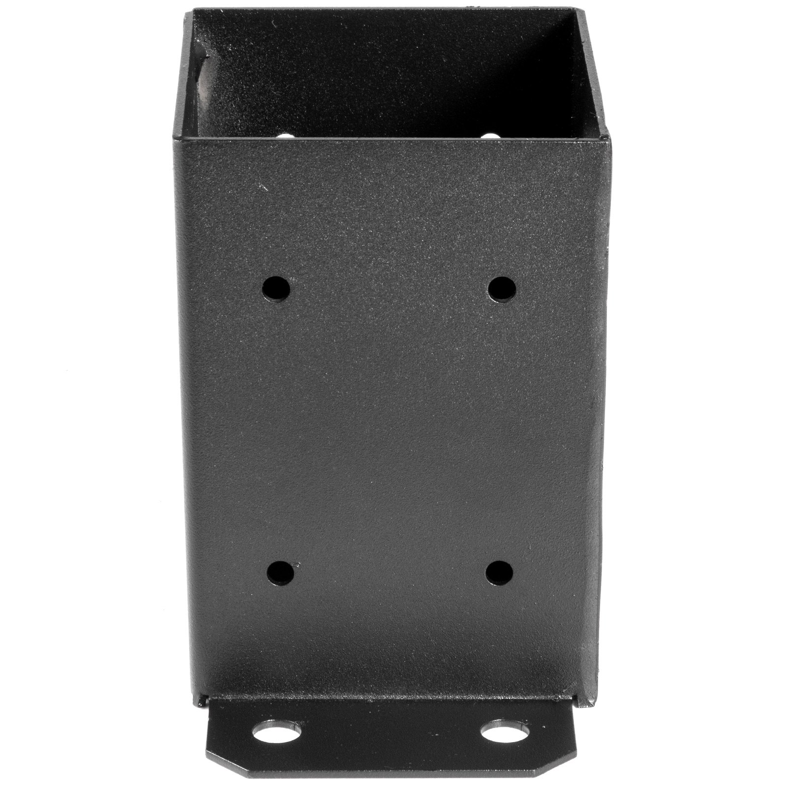 VEVOR 4 x 4 Post Base 5 PC, Deck Post Base Inner Size 3.5 x 3.5 inch, Post Bracket 2.5 lbs, Fence Post Anchor Black Powder-Coated Deck Post Base with Steel for Deck Supports Porch Railing Post Holders