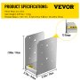 VEVOR Standoff Post Base 4x6 Inch Adjustable Post Base 10 PCS Post Mender Offers Moisture Protection Adjustable Post Anchor with Fibre Drawing Surface and Full Set of Accessories for Rough Size Lumber