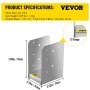 Vevor Standoff Post Base Adjustable Post Base 4x6" Adjustable Post Anchor 10pcs
