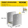 VEVOR Standoff Post Base 6 x 6"(Inner Size:5.71 x 5.2") 10 PCS Stainless Steel Adjustable Post Base Adjustable Post Anchor with Fiber Drawing Surface and Full Set of Accessories for Rough Size Lumber