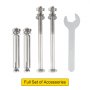 VEVOR Standoff Post Base Inner Size 5.71 x 5.2" (Use for 6 x 6") 316 Stainless Steel Adjustable Post Base Post Anchor with Fiber Drawing Surface and Full Set of Accessories for Rough Size Lumber