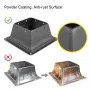 VEVOR Deck Post Base, 10 PCS Post Base Skirt, 4 x 4\" (Internal 3.38x3.38\") Post Support Flange, 2.5 LBS Deck Post Skirt, Powder-Coated Decking Post Base, Wood Post Anch for Deck Support Porch Railin