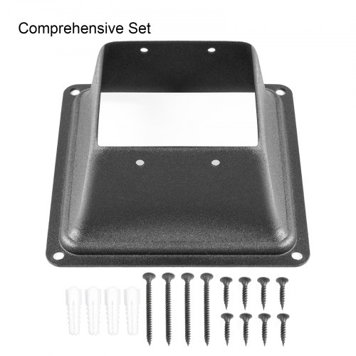 VEVOR Deck Post Base 5 PCS Post Base Skirt 4 x 4 Inch Post Support Flange 2.5 LBS Deck Post Skirt Black Powder-Coated Decking Post Base with Thick Steel for Deck Supports Porch Railing Post Holders