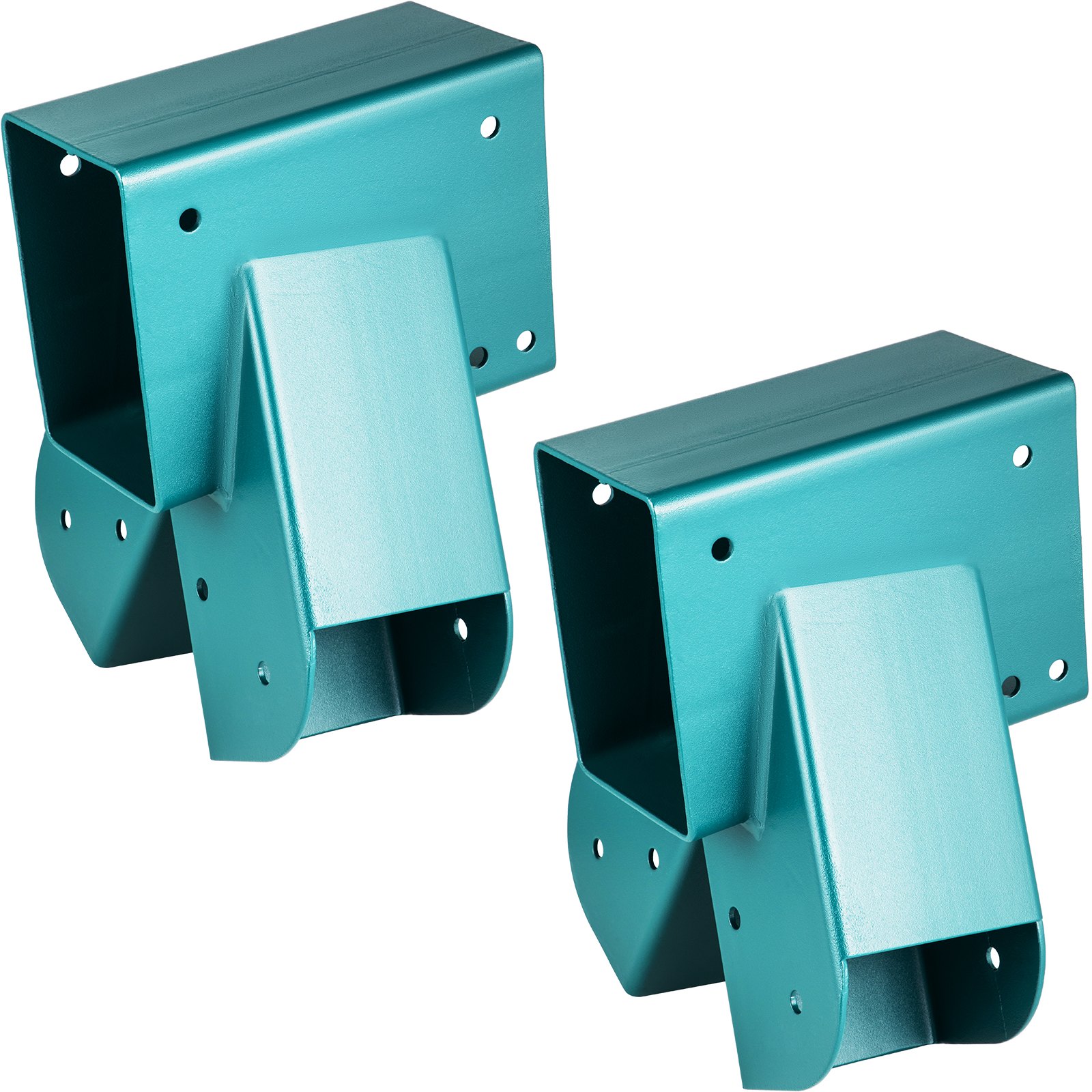 VEVOR Swing Set Bracket 4.87" Swing Bracket A-Frame Construction Swing Set Hardware Iron Material with Black Powder Coated DIY Swing Set End Bracket Swing Set Kit for 2(4x4") Legs & 1(4x6") beam-2PCS