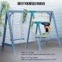 diy swing set assembly with a VEVOR swing set bracket and power drill.