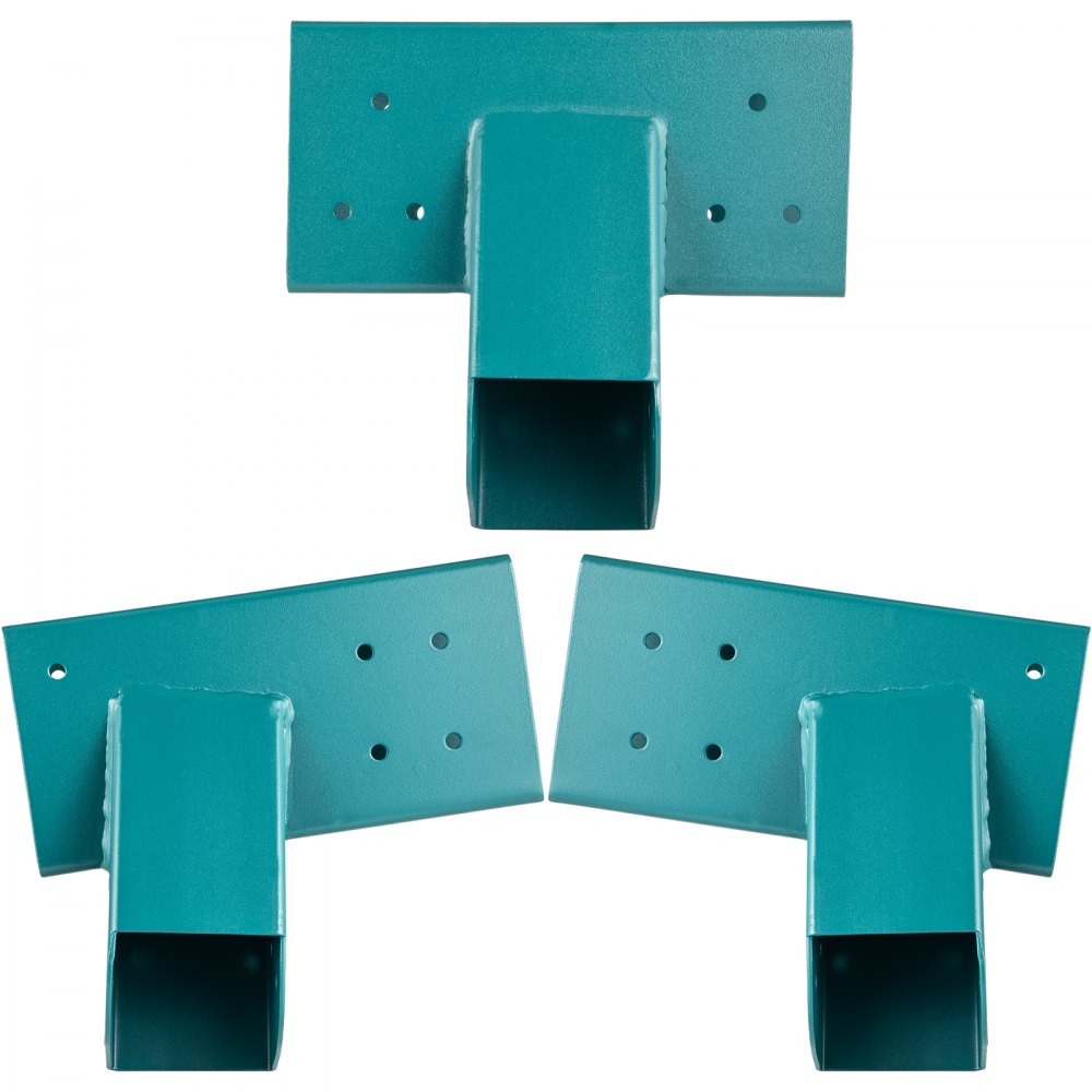 VEVOR Swing Set Bracket, 3 PCs 12" Swing Bracket, A-Frame Construction Swing Set Hardware, Iron Material with Green Powder Coated DIY Swing Set Brackets Kit, Swing Set Kit for 2(4x4) Legs 1(4x6) Beam