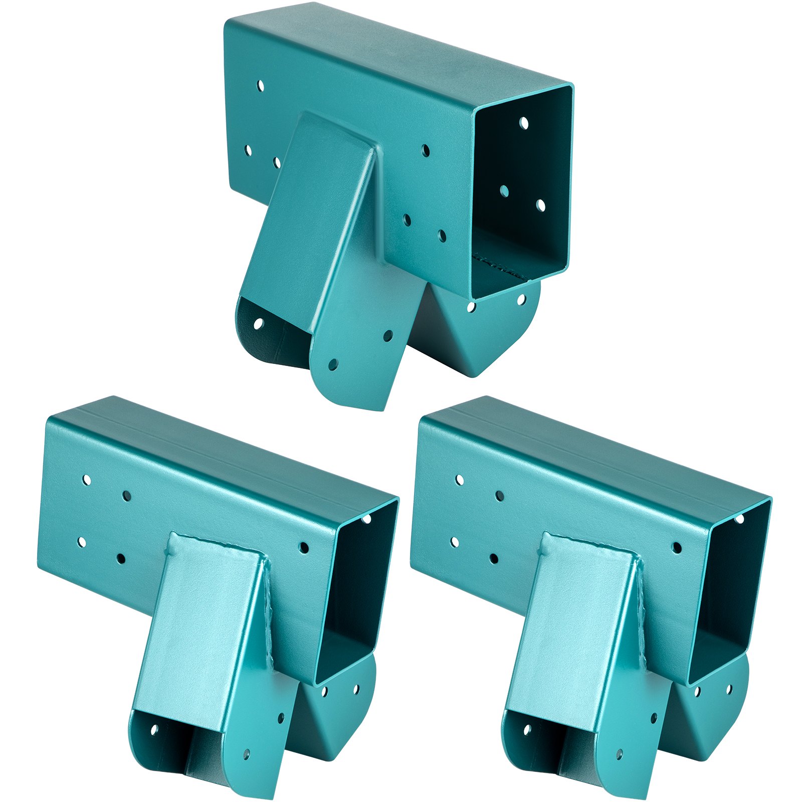 VEVOR Swing Set Bracket, 3 PCs 12" Swing Bracket, A-Frame Construction Swing Set Hardware, Iron Material with Green Powder Coated DIY Swing Set Brackets Kit, Swing Set Kit for 2(4x4) Legs 1(4x6) Beam